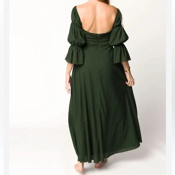 Worth Collective Green Lace Maxi Dress- XL - Picture 4 of 12